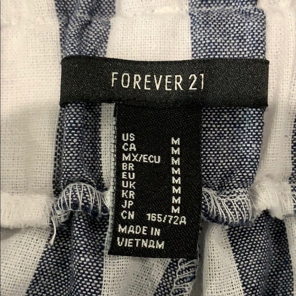 Forever 21 Striped Elastic Waist Pants SZ … - Picture 3 of 5